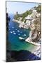 Beach in a Cove, Praiano, Amalfi Coast, Italy-George Oze-Mounted Premium Photographic Print