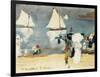 Beach in La Concha Bay in San Sebastián-Joaquín Sorolla y Bastida-Framed Art Print