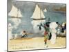 Beach in La Concha Bay in San Sebastian-Joaquín Sorolla y Bastida-Mounted Art Print