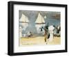 Beach in La Concha Bay in San Sebastian-Joaquín Sorolla y Bastida-Framed Art Print