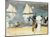 Beach in La Concha Bay in San Sebastian-Joaquín Sorolla y Bastida-Mounted Art Print