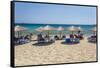 Beach in Naxos Island, Greece-Ali Kabas-Framed Stretched Canvas
