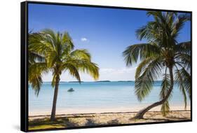 Beach in North of island, Hope Town, Elbow Cay, Abaco Islands, Bahamas, West Indies, Central Americ-Jane Sweeney-Framed Stretched Canvas