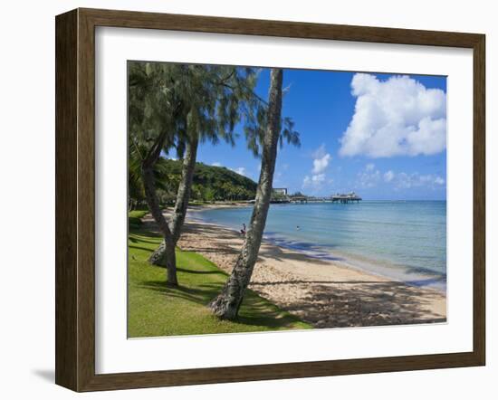 Beach in Noumea, New Caledonia, Melanesia, South Pacific, Pacific-Michael Runkel-Framed Photographic Print