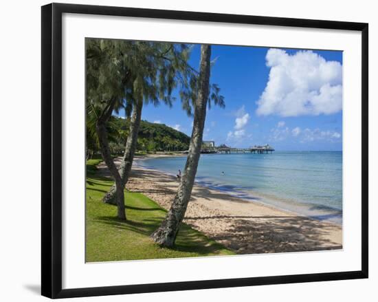 Beach in Noumea, New Caledonia, Melanesia, South Pacific, Pacific-Michael Runkel-Framed Photographic Print