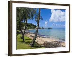 Beach in Noumea, New Caledonia, Melanesia, South Pacific, Pacific-Michael Runkel-Framed Photographic Print