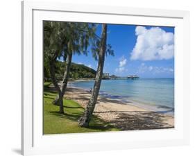 Beach in Noumea, New Caledonia, Melanesia, South Pacific, Pacific-Michael Runkel-Framed Photographic Print