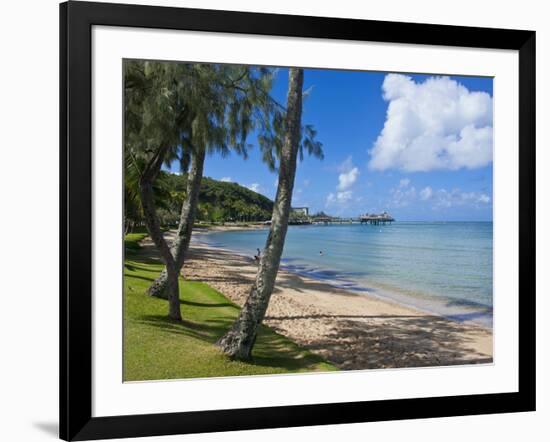 Beach in Noumea, New Caledonia, Melanesia, South Pacific, Pacific-Michael Runkel-Framed Photographic Print