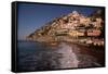 Beach in Positano, Italy-Vittoriano Rastelli-Framed Stretched Canvas