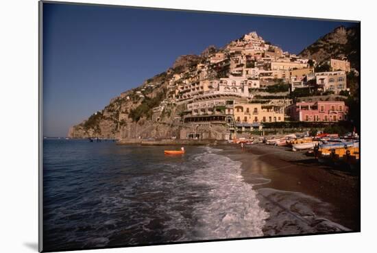 Beach in Positano, Italy-Vittoriano Rastelli-Mounted Photographic Print
