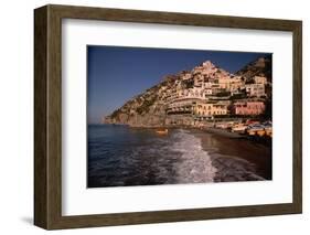 Beach in Positano, Italy-Vittoriano Rastelli-Framed Photographic Print