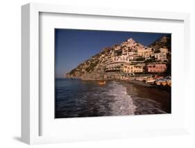 Beach in Positano, Italy-Vittoriano Rastelli-Framed Photographic Print