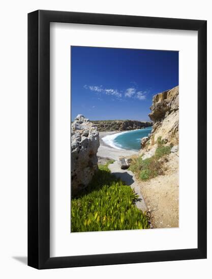 Beach in Rethymno, Crete, Greek Islands, Greece, Europe-Sakis Papadopoulos-Framed Photographic Print