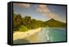 Beach in Southern Mahe, Seychelles-Jon Arnold-Framed Stretched Canvas