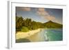 Beach in Southern Mahe, Seychelles-Jon Arnold-Framed Photographic Print