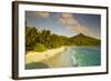 Beach in Southern Mahe, Seychelles-Jon Arnold-Framed Photographic Print