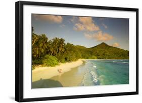 Beach in Southern Mahe, Seychelles-Jon Arnold-Framed Photographic Print