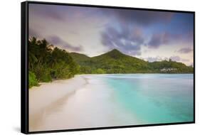 Beach in Southern Mahe, Seychelles-Jon Arnold-Framed Stretched Canvas