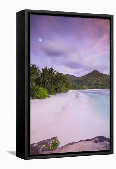 Beach in Southern Mahe, Seychelles-Jon Arnold-Framed Stretched Canvas