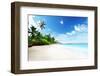 Beach in Sunset Time on Mahe Island in Seychelles-Iakov Kalinin-Framed Photographic Print