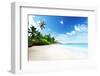 Beach in Sunset Time on Mahe Island in Seychelles-Iakov Kalinin-Framed Photographic Print