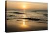 Beach in Sunset Time-format35-Stretched Canvas