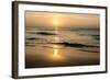 Beach in Sunset Time-format35-Framed Photographic Print