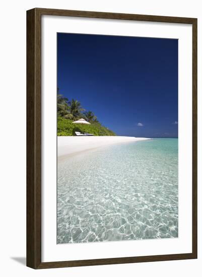 Beach in the Maldives, Indian Ocean-Sakis Papadopoulos-Framed Photographic Print