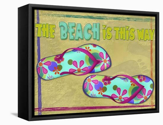 Beach is this Way-Kate Ward Thacker-Framed Stretched Canvas