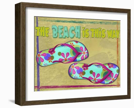 Beach is this Way-Kate Ward Thacker-Framed Giclee Print