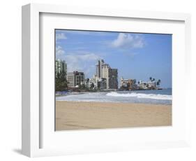 Beach, Isla Verde, San Juan, Puerto Rico, West Indies, Caribbean, USA, Central America-Wendy Connett-Framed Photographic Print