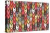 Beach Knit Ikat Arrow-Sharon Turner-Stretched Canvas