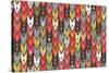 Beach Knit Ikat Arrow-Sharon Turner-Stretched Canvas