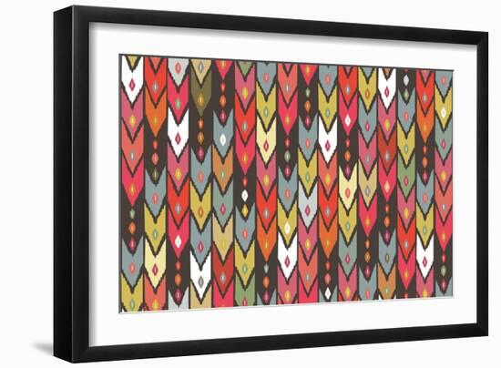 Beach Knit Ikat Arrow-Sharon Turner-Framed Art Print