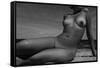 Beach lady-Mikhail Faletkin-Framed Stretched Canvas