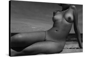 Beach lady-Mikhail Faletkin-Stretched Canvas