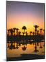 Beach, Lagoon, Silhouette, Palms, Sunset-Thonig-Mounted Photographic Print