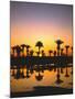 Beach, Lagoon, Silhouette, Palms, Sunset-Thonig-Mounted Photographic Print