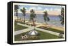 Beach, Lake Erie, Perry, Ohio-null-Framed Stretched Canvas