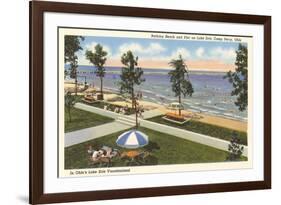 Beach, Lake Erie, Perry, Ohio-null-Framed Art Print