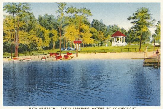 'Beach, Lake Quassapaug, Waterbury, Connecticut' Prints | AllPosters.com