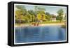 Beach, Lake Quassapaug, Waterbury, Connecticut-null-Framed Stretched Canvas