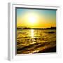 Beach Landscape, Mediterranean Sunset, Corsica, France, Europe-Philippe Hugonnard-Framed Photographic Print