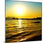 Beach Landscape, Mediterranean Sunset, Corsica, France, Europe-Philippe Hugonnard-Mounted Photographic Print