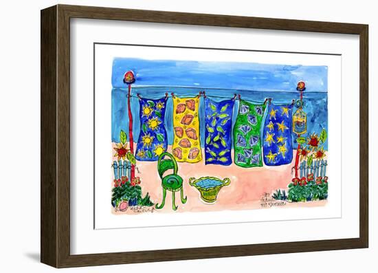 Beach Laundry-Deborah Cavenaugh-Framed Art Print