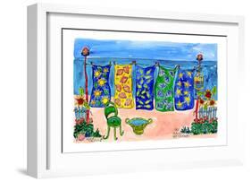 Beach Laundry-Deborah Cavenaugh-Framed Art Print