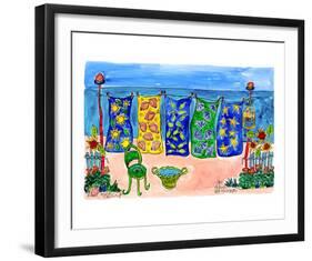 Beach Laundry-Deborah Cavenaugh-Framed Art Print