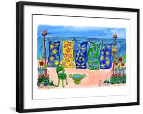 Beach Laundry-Deborah Cavenaugh-Framed Art Print