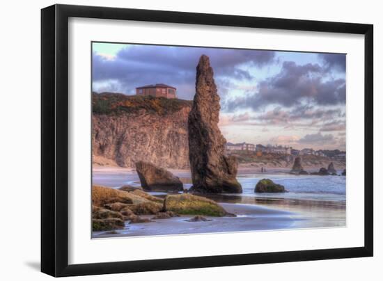 Beach Life, Bandon Beach, Oregon Coast-Vincent James-Framed Photographic Print