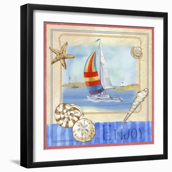 Beach Life IV-Fiona Stokes-Gilbert-Framed Giclee Print